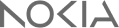 The logo of Nokia.